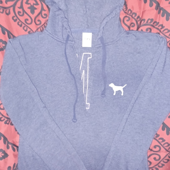 Gently used Victoria's secret pink pullover hoodie size small - Picture 2 of 9